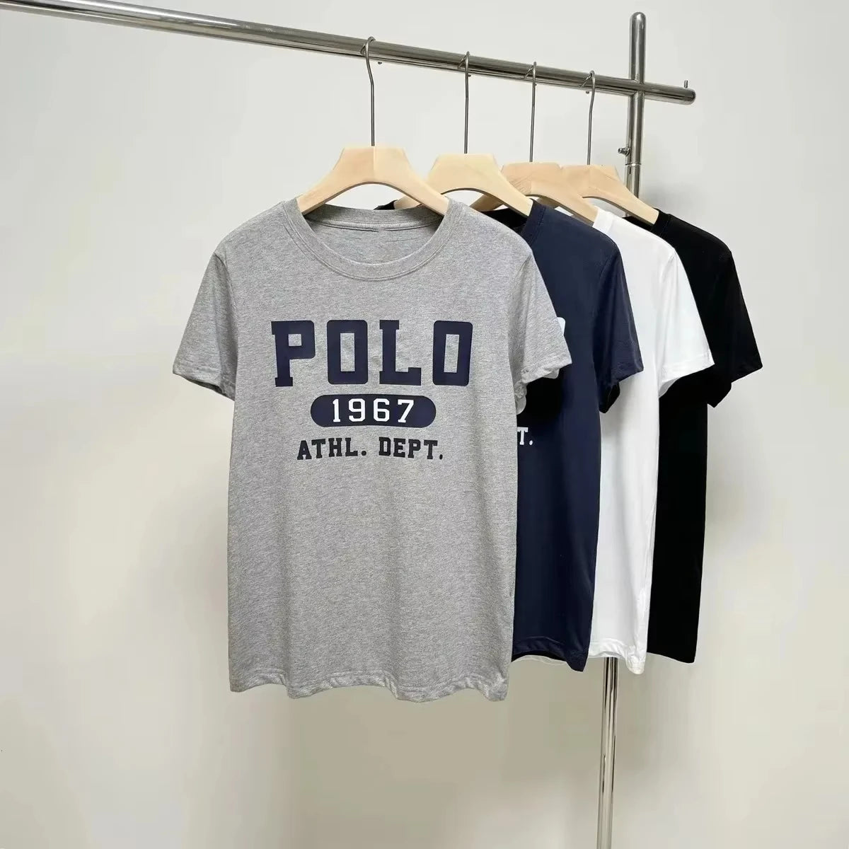 2026 New Polo1967 Logo Korean Fashionable Personality Popular Clothes Short Sleeve Y2K Woman Clothing Women's Tops for Summer