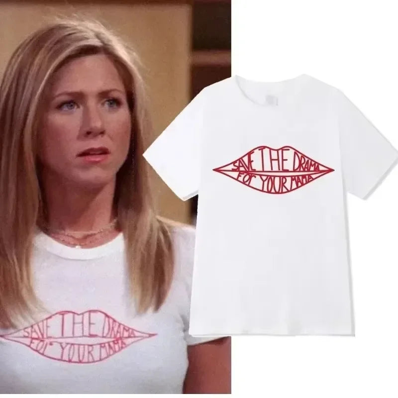 2026 Hot Sale Save the Drama for Your Mama T-Shirt Top Plus Size Women Kawaii Cotton Clothes O-neck Short Sleeve